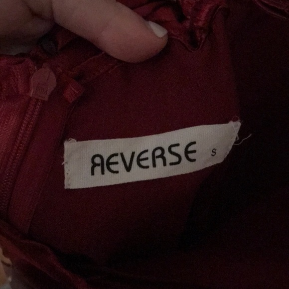 RED SILKY DRESS - Picture 4 of 5